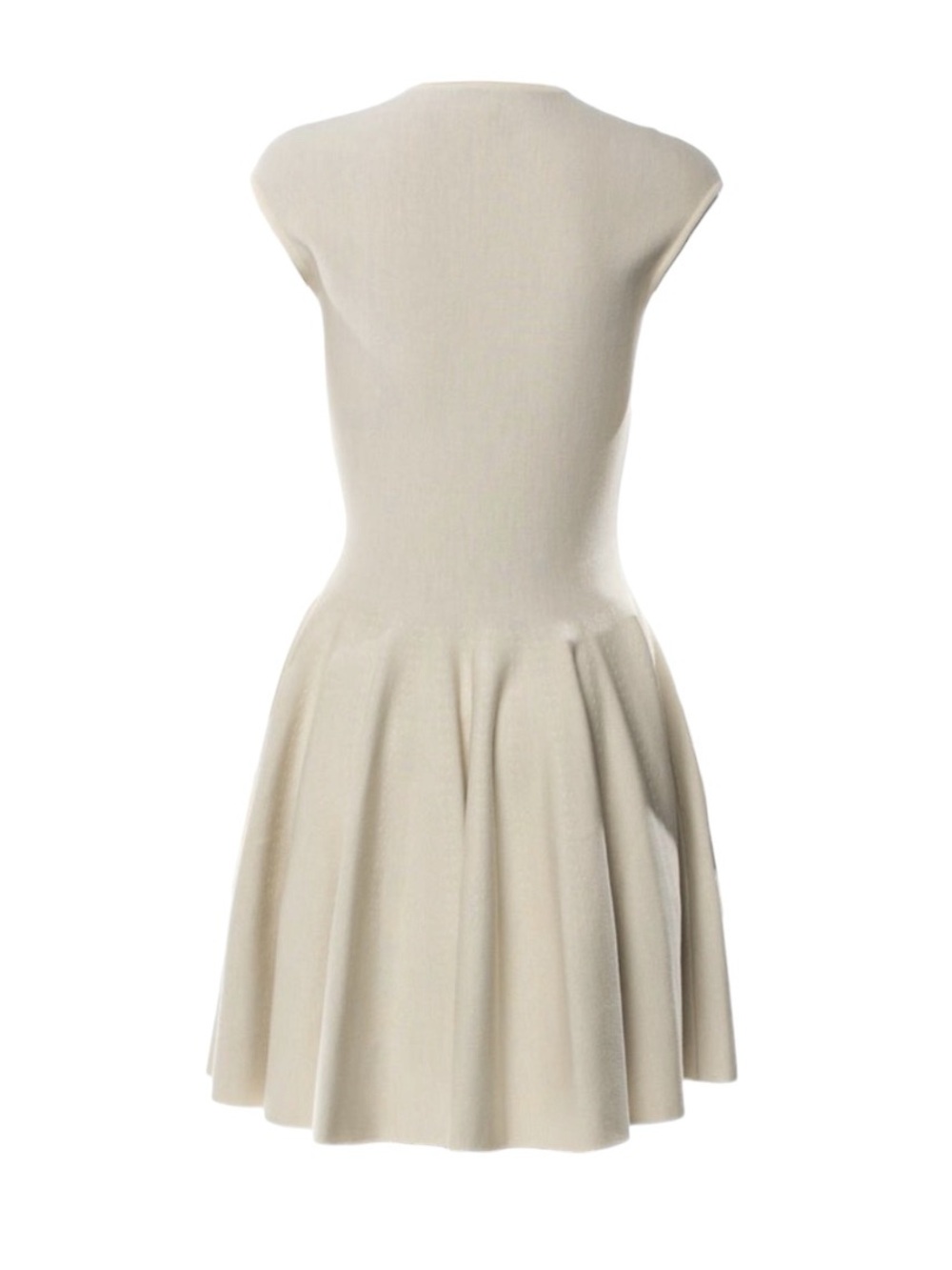 ✨🛍️ Alexander McQueen Floral Embroidered Cream Fit-and-Flare Dress - Size M - Picture 3 of 5